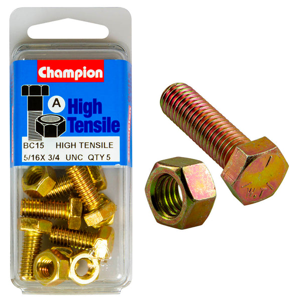 Champion UNC Bolts & Nuts Pack - BC15