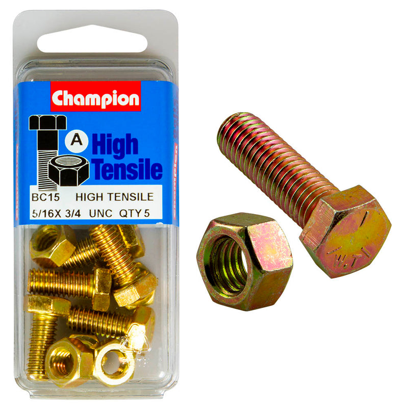 Champion UNC Bolts & Nuts Pack - BC15