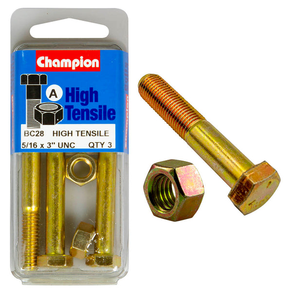 Champion UNC Bolts & Nuts Pack - BC28