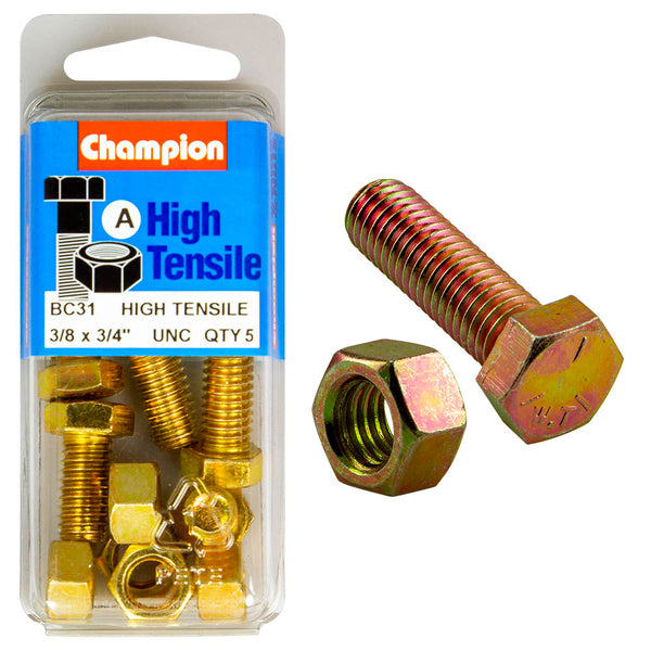 Champion UNC Bolts & Nuts Pack - BC31