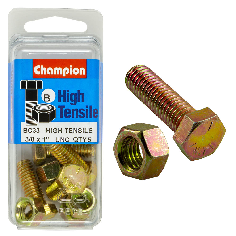 Champion UNC Bolts & Nuts Pack - BC33