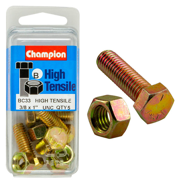 Champion UNC Bolts & Nuts Pack - BC33