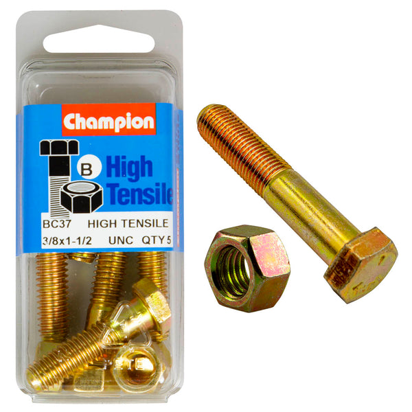 Champion UNC Bolts & Nuts Pack - BC37