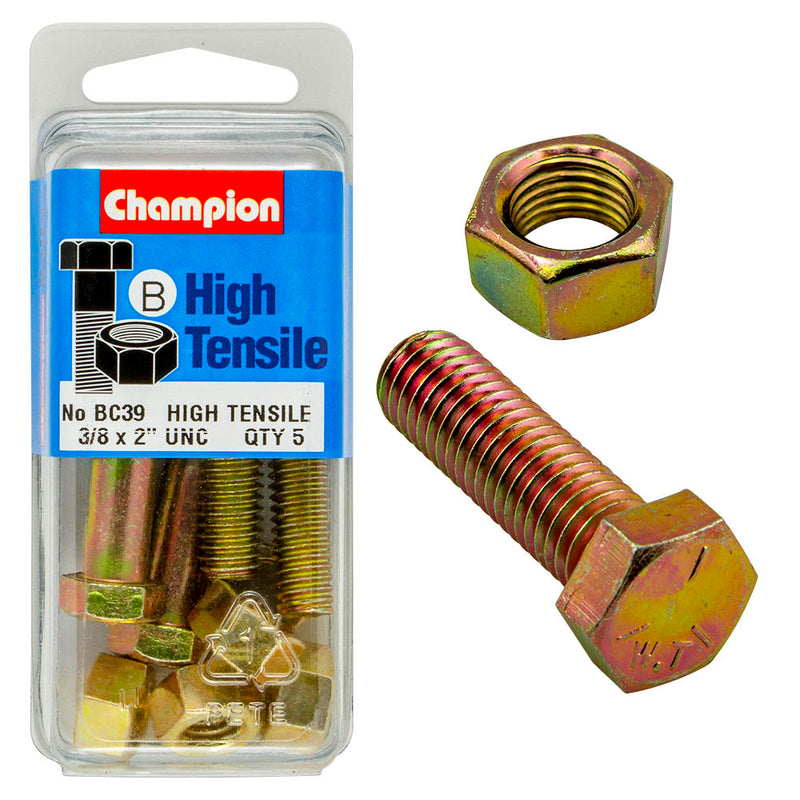 Champion UNC Bolts & Nuts Pack - BC39