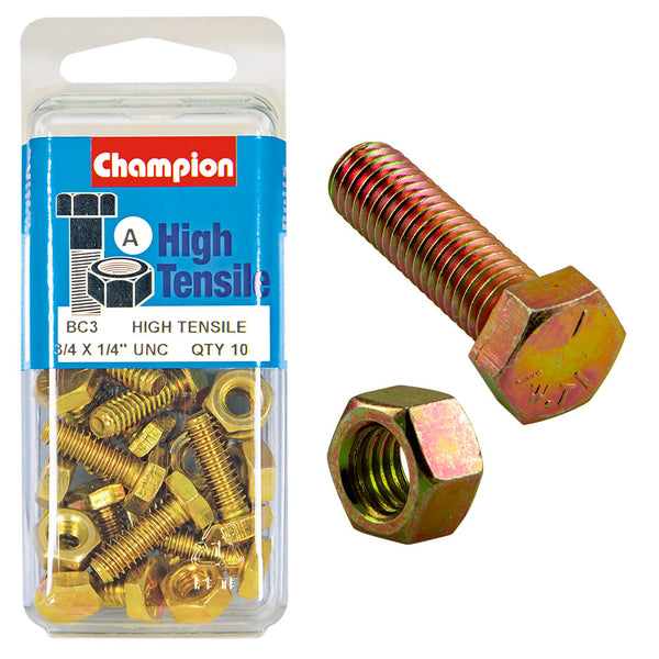 Champion UNC Bolts & Nuts Pack - BC3