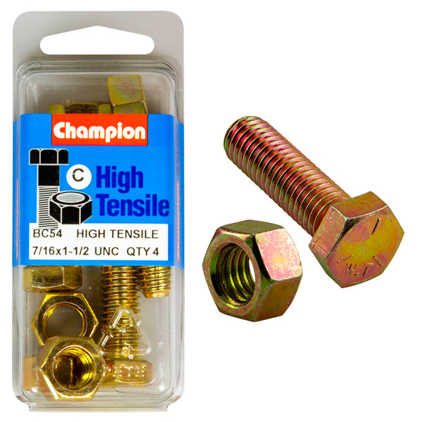 Champion UNC Bolts & Nuts Pack - BC54