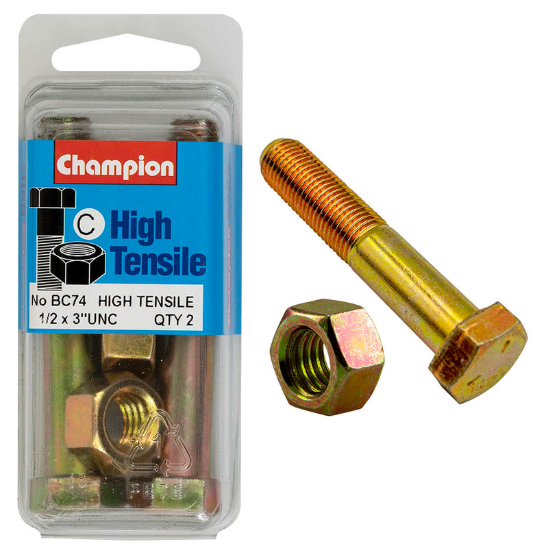 Champion UNC Bolts & Nuts Pack - BC74