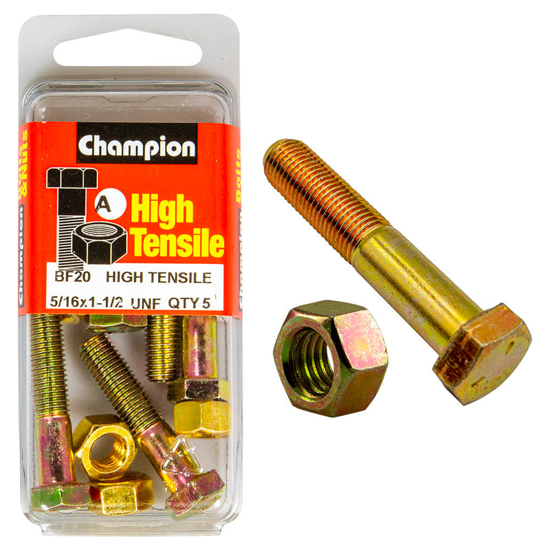 Champion UNF Bolts & Nuts Pack - BF20