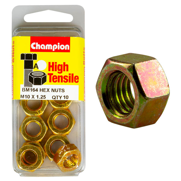 Champion M10 x 1.25 Metric Nuts Pack - BM164