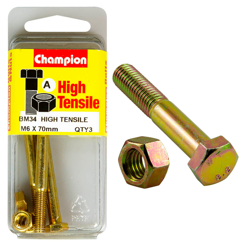 Champion Metric Bolts & Nuts Pack - BM34