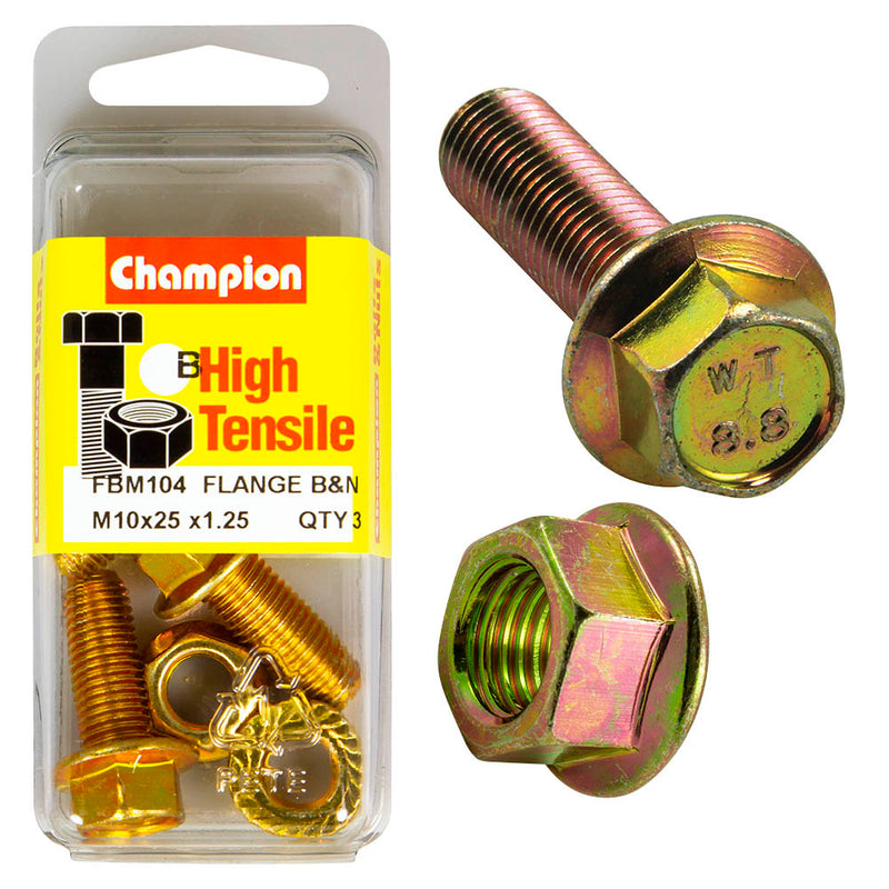 Champion Metric Flange Bolts & Nuts Pack - FBM104