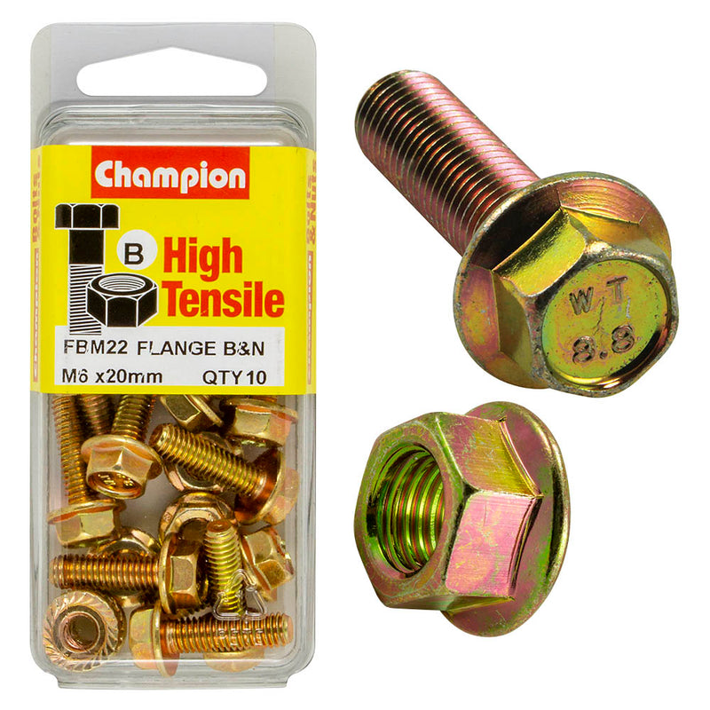 Champion Metric Flange Bolts & Nuts Pack - FBM22