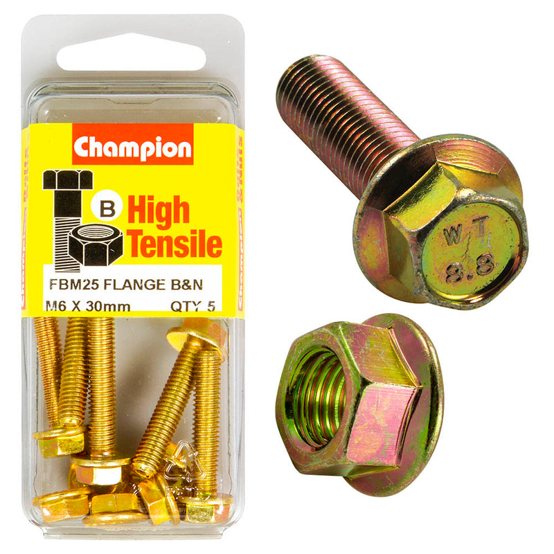 Champion Metric Flange Bolts & Nuts Pack - FBM25