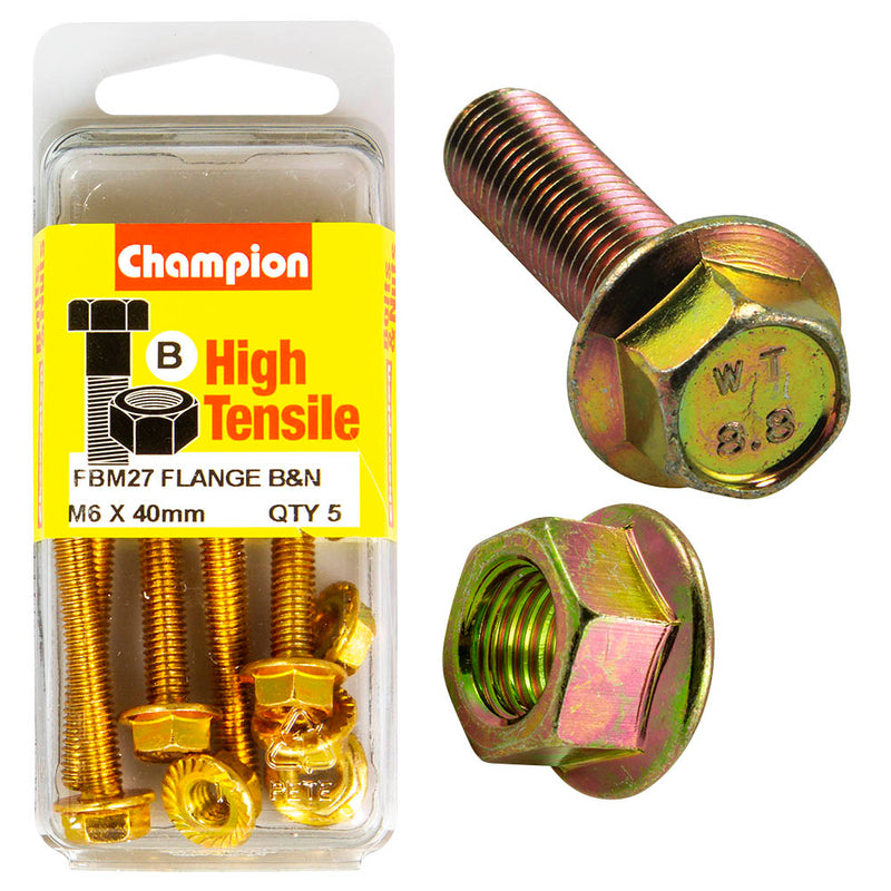 Champion Metric Flange Bolts & Nuts Pack - FBM27