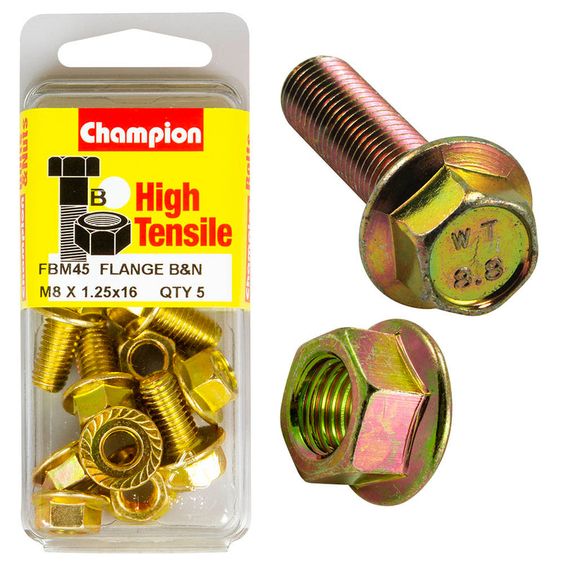 Champion Metric Flange Bolts & Nuts Pack - FBM45