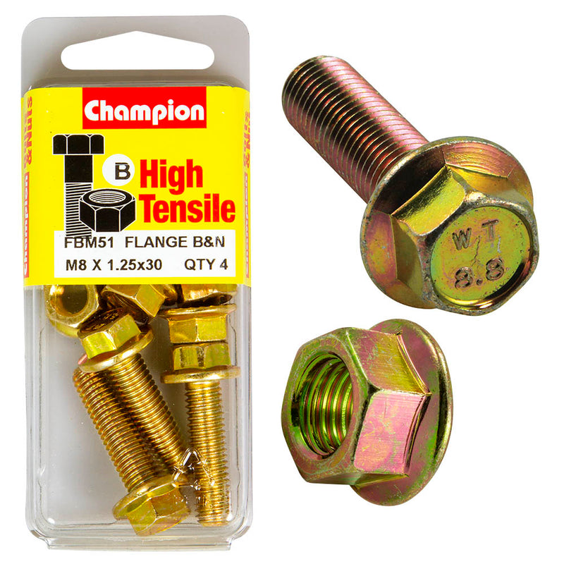 Champion Metric Flange Bolts & Nuts Pack - FBM51