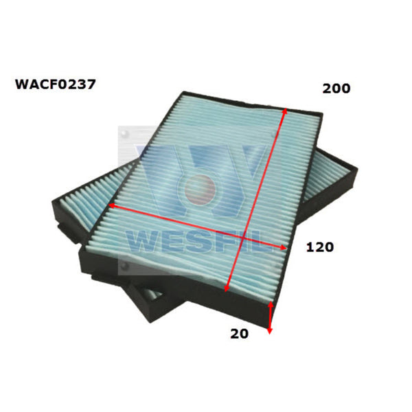 Wesfil Cabin/Pollen Air Filter - WACF0237 (RCA336P)