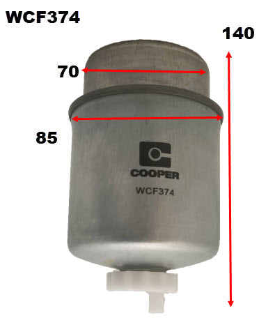 Wesfil Diesel Fuel Filter - WCF374 (Z1062)